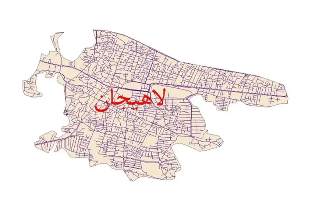 نقشه یو تی ام در لاهیجان