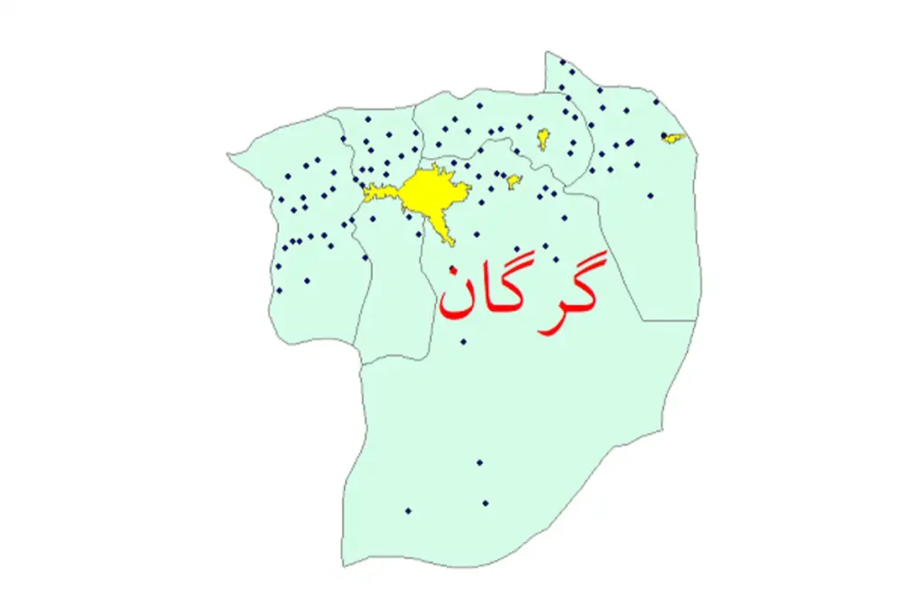 نقشه یو تی ام در گرگان
