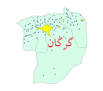 نقشه یو تی ام در گرگان