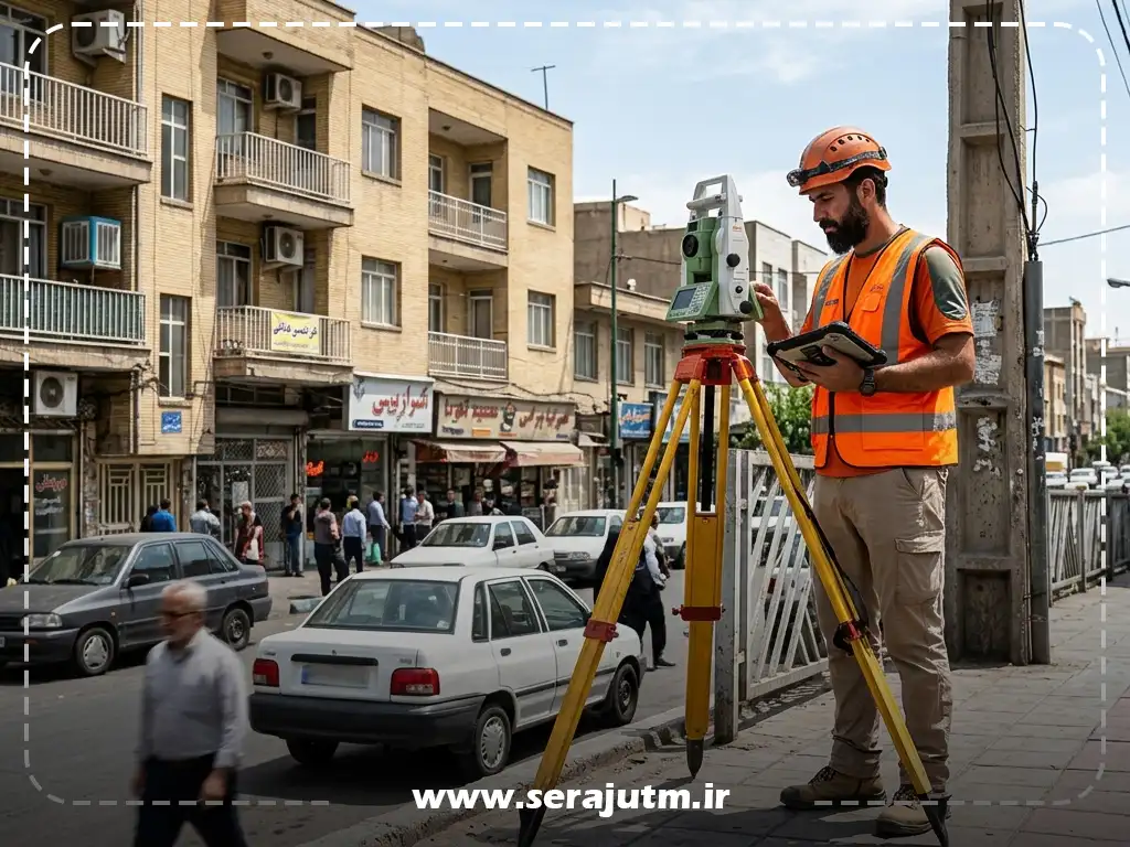 تهیه نقشه یو تی ام در افسریه تهران با مهر کارشناس رسمی